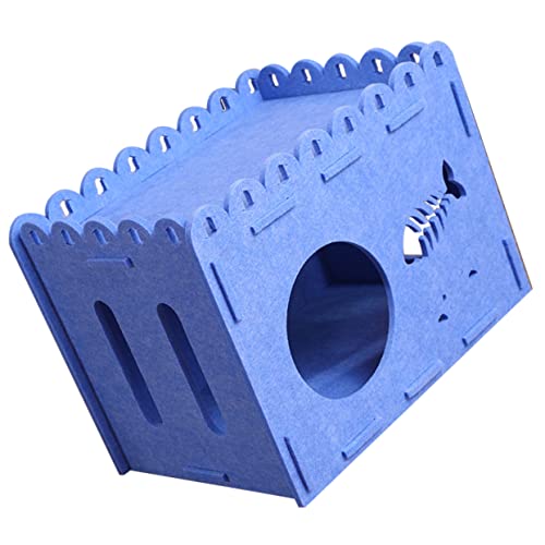 ifundom Cat Nest Cat Scratch Board Kätzchen Ruhenest Katzenhütte Haustier schlafhaus Kratznest Katzenbett katzenhöhle Schlafhaus für Katzen Katzenhausfilz Katzennestbett gefühlt Blau von ifundom