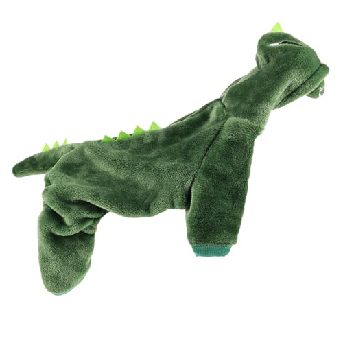 ifundom Designer Hundekleidung für Herbst Winter Dinosaurier Hoodie für Hunde und Katzen Warm und Bequem für Outdoor Aktivitäten Leicht Auszuziehen Grüner Farbton von ifundom