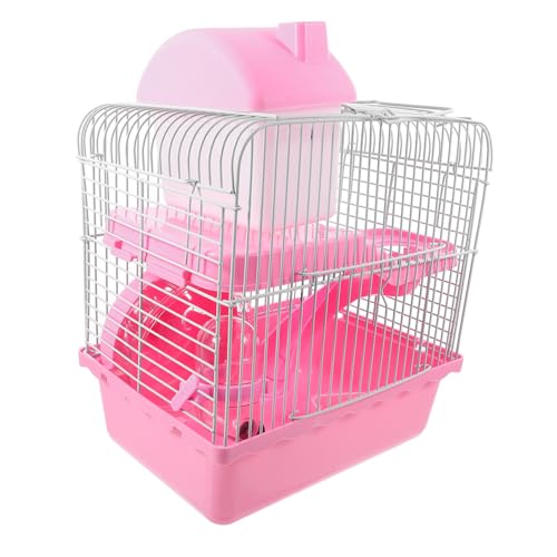 ifundom Hamsterkäfig Mit Doppelstock-Design in Großes Sicheres Nagerhaus Für Zwerghamster Mäuse Und Chinchillas Aus Stabiler Kunststoff Drahtkonstruktion Zum Spielen Und Entspannen von ifundom