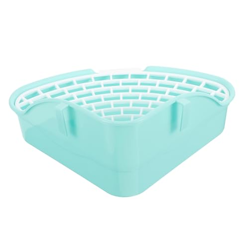 ifundom Eckige Kaninchen Toilette Kompakte Katzentoilette für Kleintiere mit Spritzschutz Lösung für Sauberes Toilettentraining von Kaninchen und Meerschweinchen von ifundom