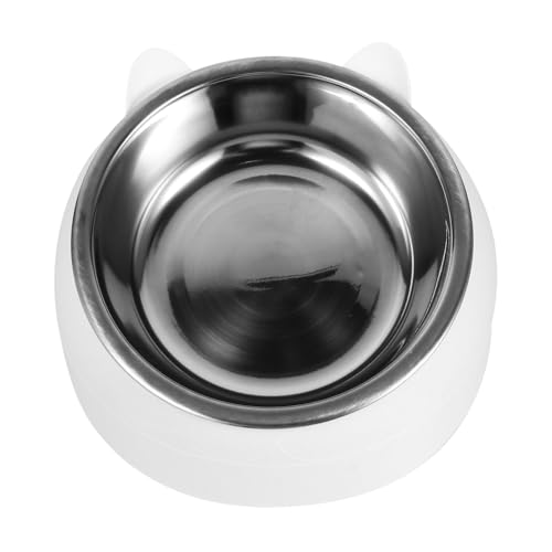 ifundom Edelstahl Katzenfutternapf Schräg Geneigt mit Nackenschutz Rutschfestes Weiß für Komfortables Füttern und Einfache Reinigung ifundom Edelstahl Katzenfutternapf Schräg Geneigt mit Nackenschutz Rutschfestes Weiß für Komfortables Füttern und Einfache Reinigung von ifundom