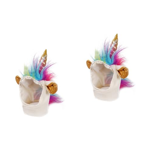 ifundom 2St Lila Hüte für Hunde Einhornhorn Wasserspender für Ameisen Hund kostüme Hexe Lila Hundekostüm Kleidung Einhornmütze für Katze Katze-Cosplay-Mütze Halloween Hut Kopfbedeckung von ifundom