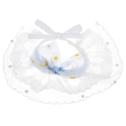 ifundom Einstellbar Haustier Kragen Schild Glockenhalsband Für Katzen Katzen-Spitzen-lätzchen Katzenhalsbänder Katzen-Halstuch Stichworte Name Katzenhalsband Zartes Hundehalsband Polyester von ifundom