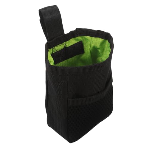 ifundom Futterbeutel für Haustiere Hundetasche Essen Taille Tragen Hund behandeln Beutel Mittel Tasche behandeln Snack-Tasche Haustier-Snack-Gürteltasche Snackhalter Oxford-Stoff Schwarz von ifundom