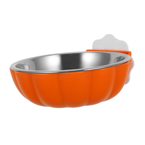 ifundom Futternapf für Papageien Essen Futterspender füttern klein Schüssel Vogel Futterschale Papageien Futterbehälter Futternapf für Hamster Vogelkäfig Futterhalter Abs Orange von ifundom