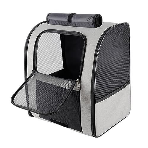 ifundom Großer Kapazitäts Katzenrucksack mit Atmungsaktivem Design und Seitlichen Taschen Tragbare Schultertasche für Outdoor Katzen Stabiler Transportbeutel für Kleine Haustiere ifundom Großer Kapazitäts Katzenrucksack mit Atmungsaktivem Design und Seitlichen Taschen Tragbare Schultertasche für Outdoor Katzen Stabiler Transportbeutel für Kleine Haustiere von ifundom