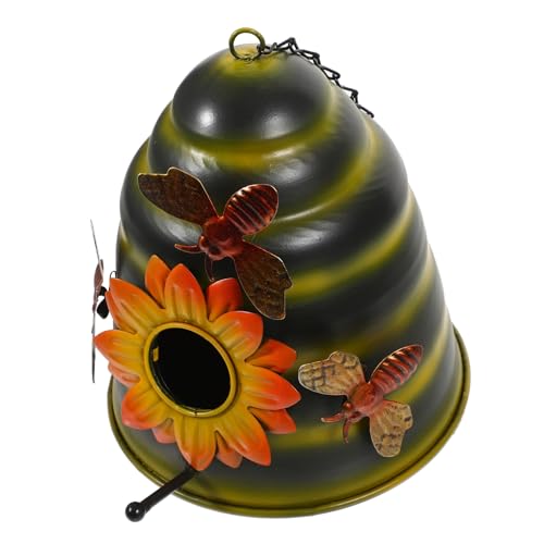 ifundom Hängendes Vogelhaus aus Dekoratives Nisthaus für Draußen Stilvolle Garten Dekoration für Wildvögel aus Hochwertigem Material Aufzuhängen Orangefarbenem Bienen Design ifundom Hängendes Vogelhaus aus Dekoratives Nisthaus für Draußen Stilvolle Garten Dekoration für Wildvögel aus Hochwertigem Material Aufzuhängen Orangefarbenem Bienen Design von ifundom