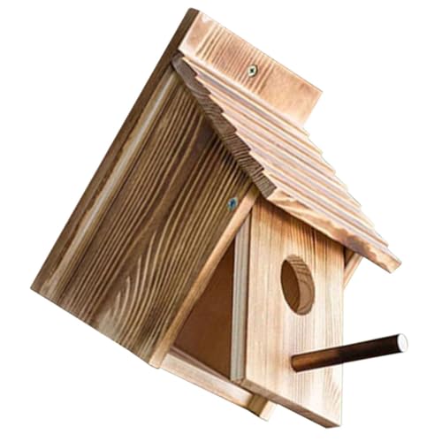ifundom Hängendes Vogelhaus aus Holz Nistplatz für Garten Dekoratives aus Kiefernholz für Kleine zu Installieren Naturbelassene ifundom Hängendes Vogelhaus aus Holz Nistplatz für Garten Dekoratives aus Kiefernholz für Kleine zu Installieren Naturbelassene von ifundom