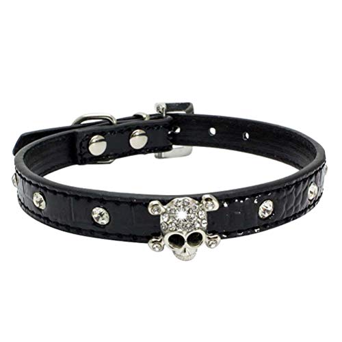 1 Stk Halloween-schädel-haustierhalsband Halloween-haustier-lätzchen Katzenhalsband Kostüm Katzenhalsband Leder Diamanthalsband Hundehalsbänder Mode Pu Halskette Junge von ifundom