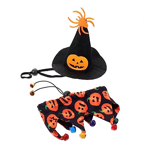 ifundom Halloween Haustier Kostümset Hut und Halstuch für Hunde und Katzen Anpassbar Bequem und für und Besondere Anlässe von ifundom