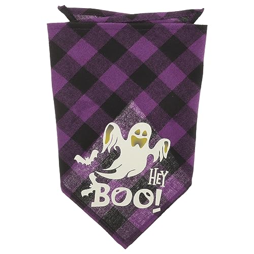 ifundom Dreieckstuch Für Haustiere Kleines Tier-Bandana Party-hundebandana Halsschmuck Für Haustiere Halloween-haustierlätzchen Baumwolle Polyester Violett Kleine Tiere Die Katze von ifundom