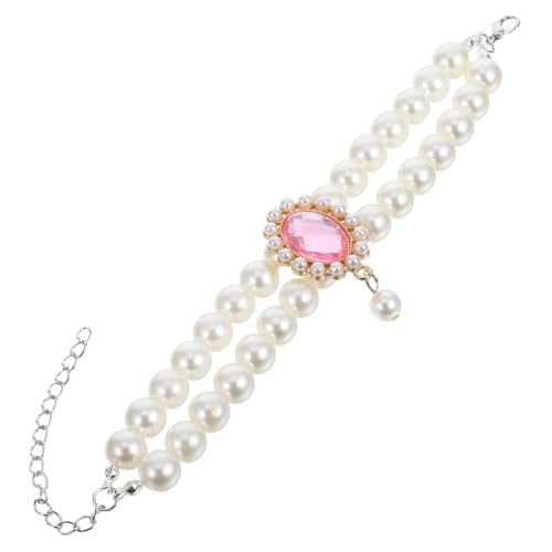 ifundom Halskette Mit Haustierperlen Halskette Mit Hundeketten Hundeschmuck Für Kleine Hunde Katzenhalsband Hund Halskette Katzenhalsbänder Für Mädchen Halskette Für Katze Abs Rosa von ifundom