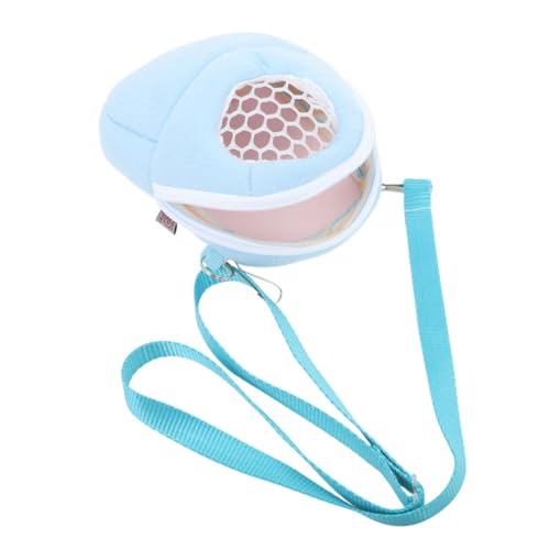 ifundom Hamster Baumwollnest Teetasse-pudel-Tasche Igelträger Hamster-Out-Tasche Hundetransporter Für Motorräder Frettchenträger Tragetuch Für Tiere Hamster-Rucksack Sky-Blue Samt von ifundom