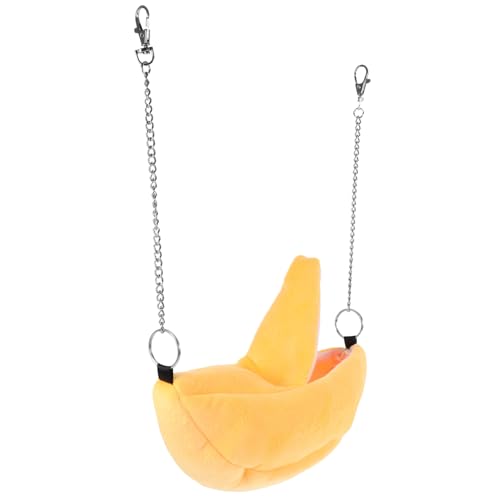 ifundom Hamster Hängematte Nest Kreatives Bananen Design Hängendes Käfigzubehör für Kleintiere Wie Hamster und Ratten Leichtes und Sicheres Haustierspielzeug von ifundom