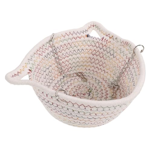 ifundom Hamster Hängematte für Kleine Haustiere Atmungsaktive Schlaf und Spielgelegenheit für Meerschweinchen Ratten und Zwerghamster Stufiges Design Regenbogenfarben von ifundom