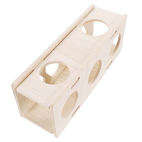 ifundom Hamster Holz Tunnel Versteck Und Lebensraum Für Hamster Und Meerschweinchen Für Sichere Erkundung Und Versteckmöglichkeiten Design von ifundom