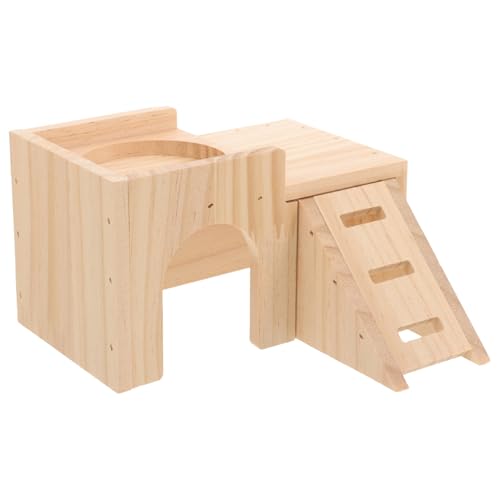 ifundom Hamster Holzhaus für Käfig Exquisites Versteck für Hamster Meerschweinchen Kleine Nagetiere Gemütliches Nest Trainingsplatz für Zwerghamster und Ähnliche von ifundom