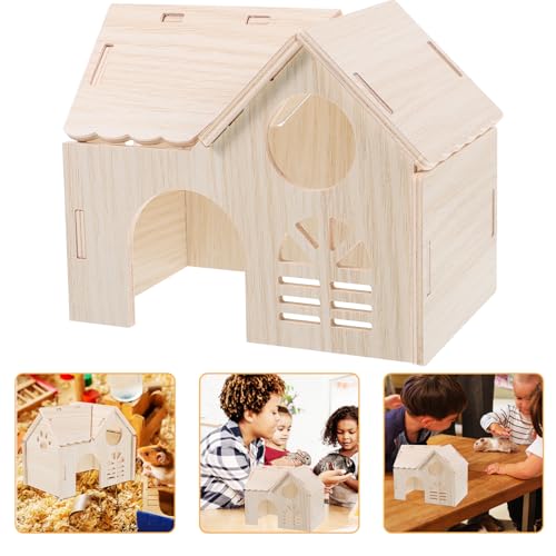 ifundom Hamster Holzversteck für Kleintiere Gemütliches Schlafhaus für Hamster Rennmäuse und Meerschweinchen und Langlebiges Design Spieltunnel Nutzbar ifundom Hamster Holzversteck für Kleintiere Gemütliches Schlafhaus für Hamster Rennmäuse und Meerschweinchen und Langlebiges Design Spieltunnel Nutzbar von ifundom