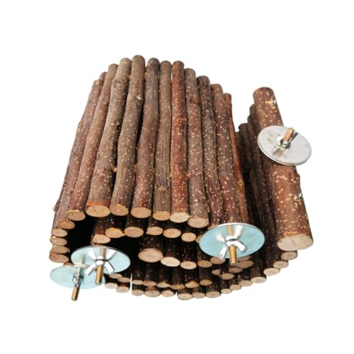 ifundom Hamster Kletterleiter aus Langlebigem Apfelholz Kaubeständiges Hängebrücke für Hamster Mäuse und Kleintiere als Kletter und Ruheplatz von ifundom