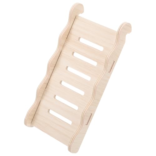 ifundom Hamster Kletterleiter Spielzeug Aus Holz Plattform Für Kleintiere Sicheres Und Platzsparendes Kletterzubehör Für Hamster Meerschweinchen Und Andere Haustiere von ifundom