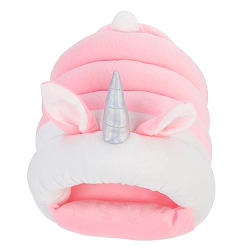 ifundom Hamster Nest für Kleine Haustiere Bequemes Warmes Schlafhaus im Einhorn Design für Hamster Meerschweinchen und Chinchillas Atmungsaktives Haustierbett von ifundom