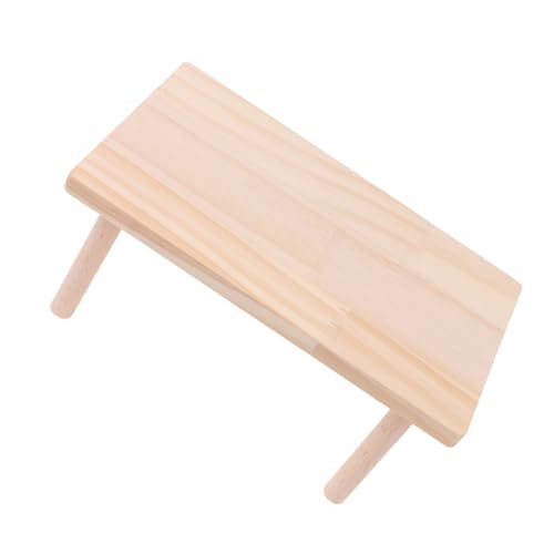 ifundom Hamster Plattform aus Massivem Holz Bissfestes Kletterspielzeug und Zweite Ebene Robustes Kleintier Zubehör für Hamsterkäfig für Rennmäuse und Meerschweinchen Mittelgroß von ifundom