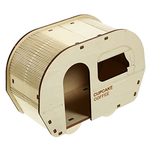 ifundom Hamster Versteck aus Holz Sicheres und Langlebiges Nistmaterial für Kleine Haustiere und Hamster Zwerghamster und Rennmäuse von ifundom