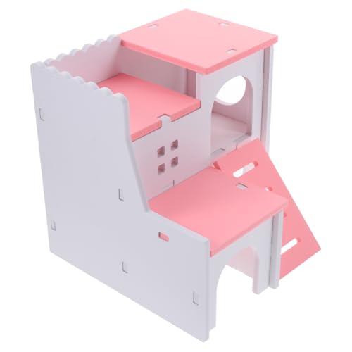 ifundom Hamsterhaus Versteckspielzeug für Hamster Kleintier Hütte mit Spielplatz Holz Langlebig für Tiere Geeignet für Zwerghamster und Rennmäuse ifundom Hamsterhaus Versteckspielzeug für Hamster Kleintier Hütte mit Spielplatz Holz Langlebig für Tiere Geeignet für Zwerghamster und Rennmäuse von ifundom