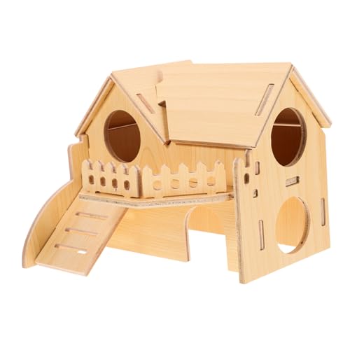 ifundom Hamsterhaus Holz Kleintier Versteck Robust Komfortables Schlafhaus für Hamster Meerschweinchen Nager mit Natürlicher Langlebiger Bauweise und Gemütlichem Innenbereich ifundom Hamsterhaus Holz Kleintier Versteck Robust Komfortables Schlafhaus für Hamster Meerschweinchen Nager mit Natürlicher Langlebiger Bauweise und Gemütlichem Innenbereich von ifundom