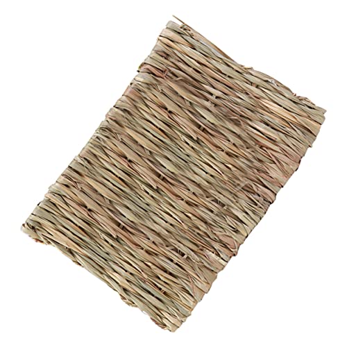 ifundom Haustiermatte aus Stroh 40X28X1cm Natürliche Gewebte Matte für Hamster Kaninchen und Kleintiere Kauspielzeug und Schlafplatz für Meerschweinchen Chinchillas Eichhörnchen von ifundom