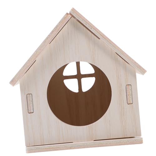 ifundom Hamsterhaus nager Holzhaus für Haustiere Holzhaus für Meerschweinchen Nest drinnen Mini Verstecke dekoratives Rattenversteck verschleißfestes Hamsterversteck hölzern von ifundom