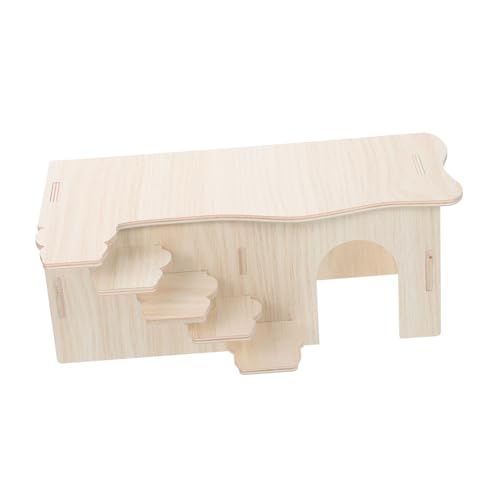 ifundom Multifunktionales Hamsterhaus Aus Holz Kleines Versteck Mit Leiter Hamsterfreundlich Sicher Und Langlebig Für Kleine Haustiere Für Spiel Und Ruhe von ifundom