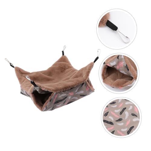 ifundom Haustier Hängematte für Hamster Verdickte Plüsch Hängematte Warmes Winterbett für Kleine Haustiere Kuschelhöhle und Schaukel für Niedliches Haustier von ifundom