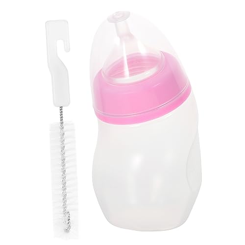 ifundom Haustier Milchflasche für Kleine und Katzen Praktische Fütterungslösung mit Rutschfestem Design und Weicher Brustwarze Zufällige für Unterwegs von ifundom