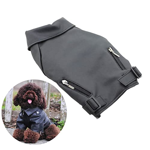 ifundom Haustierbekleidung hundemantel Dog Raincoat Dog Clothes hundekleider hundebekleidung Hunde-Outfits Haustierkleidung Abdeckung Welpenjacke mit Reißverschluss Hundekleidung Black von ifundom