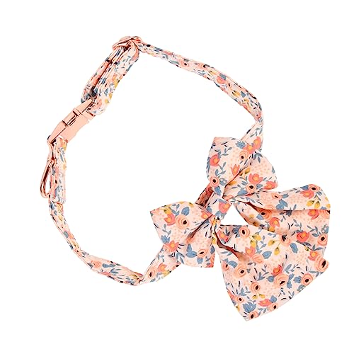 ifundom Haustierblumenkette Katzenhalsband Katzenspielhalsband Kragen Name Zubehör Weiches Kätzchenhalsband Bogen Und Einstellbar Haustücher Dekoration Katze Fliege Orange Reine Baumwolle von ifundom