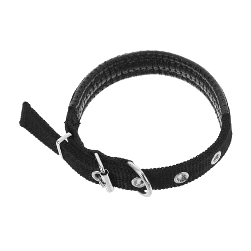 ifundom Haustierhalsband Bequemer Haustierkragen Festival-hundehalsband Für Katzen Halsschmuck Für Haustiere Einstellbarer Haustierkragen Kätzchenkragen Black Gürtelschnalle Aus Legierung von ifundom