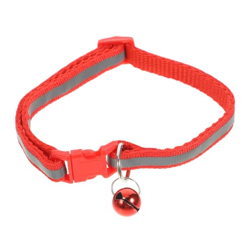 ifundom Haustierhalsband Katzenkragen Mit Glocken Hundezubehör Urlaub Welpenhalsband Weihnachtsmann Weihnachtshaustiere Gewebte Stilvoll Hochzeit Weihnachten Filzstoff Rot Zufällige Farbe von ifundom