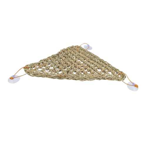 ifundom Haustierstreu haustierbett pet Bed Dreieckige Katzenmatte cat mat Woven Dog Pad Seegras waschbar atmungsaktive gewebte Katzenunterlage gewebte Hundematte gewebte Hundenestmatte von ifundom