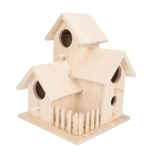 ifundom Hölzernes Vogelhaus Im Hausdesign Dekoratives Nest Für Kleine Für Garten Und Terrasse Kreatives Kunsthandwerk Für Vogelbeobachtung Und Wohnraumgestaltung von ifundom