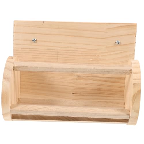 ifundom Holz Futterspender für Meerschweinchen und Kaninchen Stabiler Heuraufe mit Befestigung für Käfig Sicheres Futterlager für Kaninchen Chinchillas und Kleine Nager Platzsparend und von ifundom