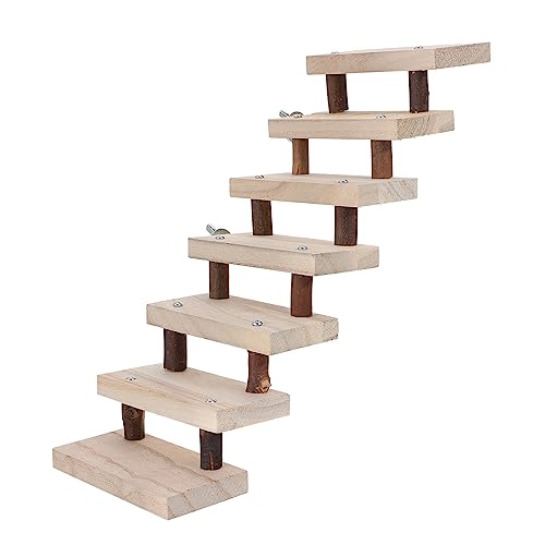 ifundom Holz Hamster Treppe Kletterspielzeug Für Kleintiere Langlebig Für Hamster Chinchillas Und Meerschweinchen Fördert Und Bewegung Käfigen von ifundom