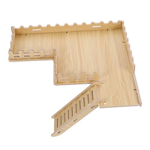 ifundom Holz Hamster Versteck Kletterleiter Holz Hamster Kletterplattform Mit Leiter Und Zaun Für Kleine Haustiere Käfigzubehör von ifundom