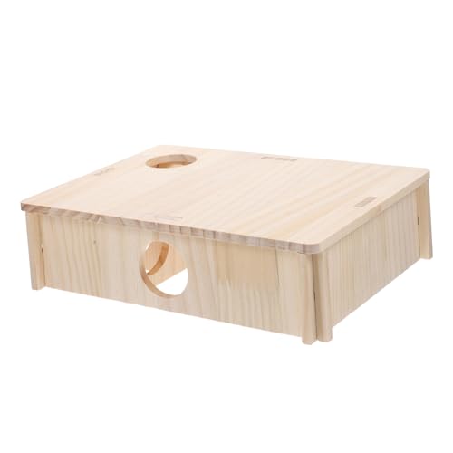 ifundom Holz Hamster Versteck Labyrinth mit Mehrkammer Design und Rückzugsort für Zwerghamster Langlebiges Nest aus Sicherem Holz als Schlafhaus und Versteck für Kleine Haustiere von ifundom