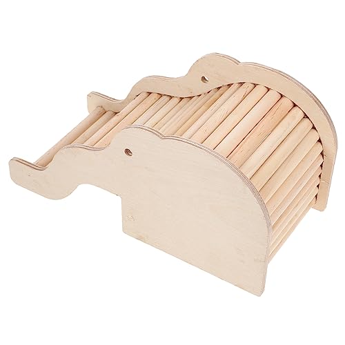 ifundom Holz Hamster Versteckhaus mit Kletterleiter DIY für Kleine Haustiere Privates Nest für Hamster Meerschweinchen und Chinchillas Atmungsaktive und Bequeme Schlafhöhle von ifundom