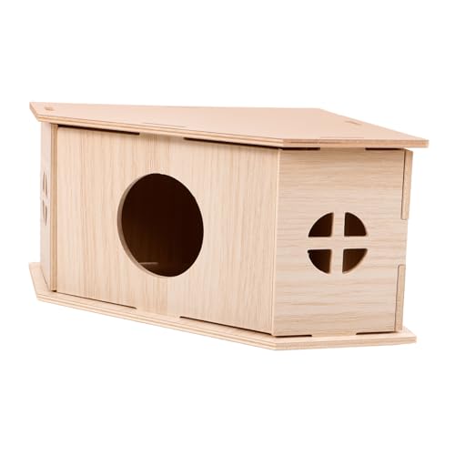 ifundom Holz Hamsterhaus Dreieckig Stabiles Nagerversteck aus Natürlichem Holz Geräumiges Kleintierhaus für Hamster Chinchilla Rennmaus Schlaf und Spielhaus im Käfig ifundom Holz Hamsterhaus Dreieckig Stabiles Nagerversteck aus Natürlichem Holz Geräumiges Kleintierhaus für Hamster Chinchilla Rennmaus Schlaf und Spielhaus im Käfig von ifundom
