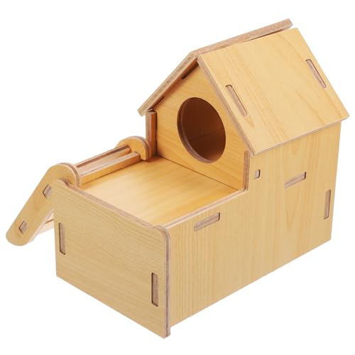 ifundom Holz Hamsterhaus mit Rampe Kleintier Versteck für Chinchillas Dwarf Hamster Natürlicher Sicherer Rückzugsort für Spiel und ifundom Holz Hamsterhaus mit Rampe Kleintier Versteck für Chinchillas Dwarf Hamster Natürlicher Sicherer Rückzugsort für Spiel und von ifundom