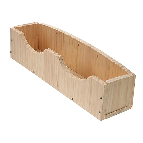 ifundom Holz Heuhalter für Stabiler Heu Organizer mit Befestigung für Frische Futterversorgung für Käfige und Haustierbedarf von ifundom