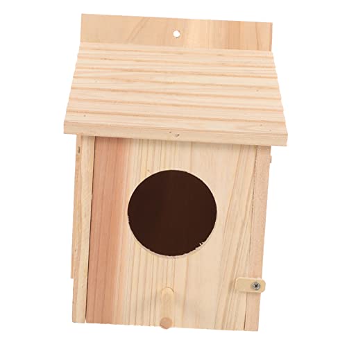 ifundom Holz Vogelhaus für Dekoratives Nistkasten Design Rustikale Futterstation für Wildvögel für Garten und Natürlichem Farbton ifundom Holz Vogelhaus für Dekoratives Nistkasten Design Rustikale Futterstation für Wildvögel für Garten und Natürlichem Farbton von ifundom