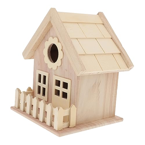 ifundom Holz Vogelhaus mit Doppeltem Fenster Klassisches Design für Kleine für Garten und Outdoor DIY Graffiti Vogel Nest für Kanarienvögel Papageien und Lärchen ifundom Holz Vogelhaus mit Doppeltem Fenster Klassisches Design für Kleine für Garten und Outdoor DIY Graffiti Vogel Nest für Kanarienvögel Papageien und Lärchen von ifundom